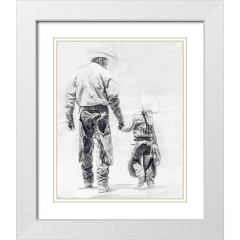 Best Buddies White Modern Wood Framed Art Print with Double Matting by PBurchettPhoto