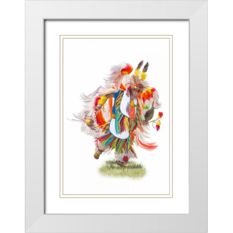 Native Rhythm White Modern Wood Framed Art Print with Double Matting by Murdock, Ramona