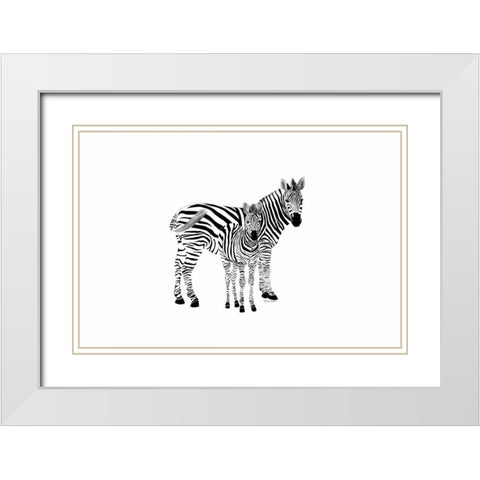 Me and My Mom White Modern Wood Framed Art Print with Double Matting by Murdock, Ramona