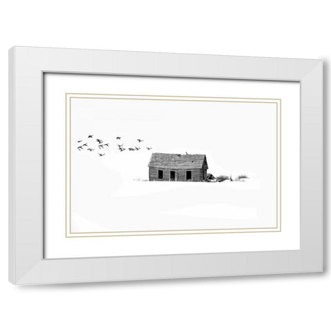 Lonesome But Peaceful II White Modern Wood Framed Art Print with Double Matting by Murdock, Ramona