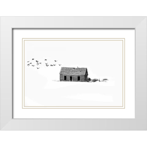 Lonesome But Peaceful II White Modern Wood Framed Art Print with Double Matting by Murdock, Ramona