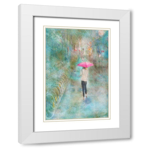 Rainy in Paris III White Modern Wood Framed Art Print with Double Matting by Murdock, Ramona