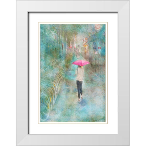 Rainy in Paris III White Modern Wood Framed Art Print with Double Matting by Murdock, Ramona
