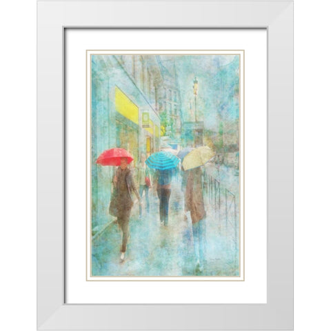 Rainy in Paris V White Modern Wood Framed Art Print with Double Matting by Murdock, Ramona