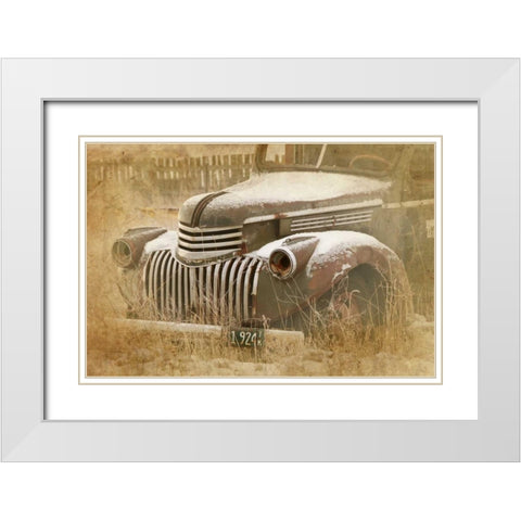 Truck Circa White Modern Wood Framed Art Print with Double Matting by Murdock, Ramona