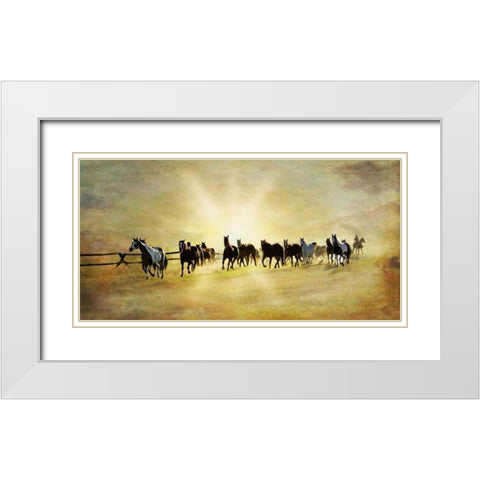 Headed Home II White Modern Wood Framed Art Print with Double Matting by Murdock, Ramona