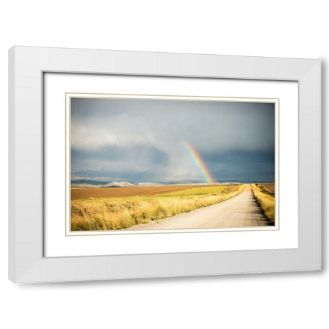 Wide Open Spaces White Modern Wood Framed Art Print with Double Matting by Murdock, Ramona