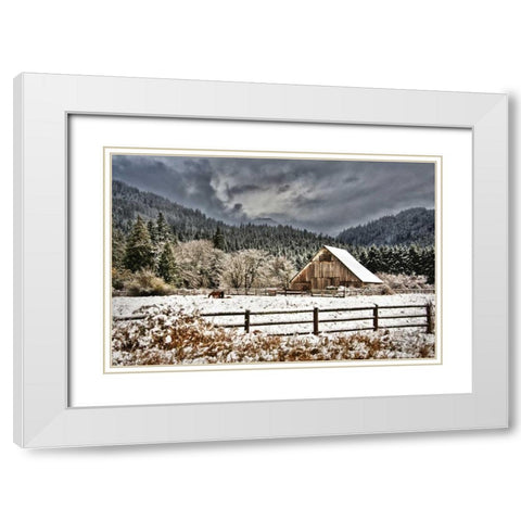 Winter Storm White Modern Wood Framed Art Print with Double Matting by Murdock, Ramona
