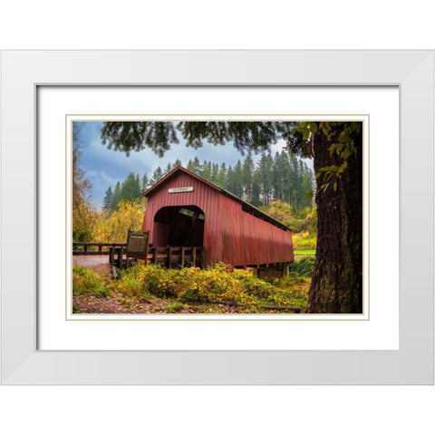 Chitwood Bridge White Modern Wood Framed Art Print with Double Matting by Murdock, Ramona