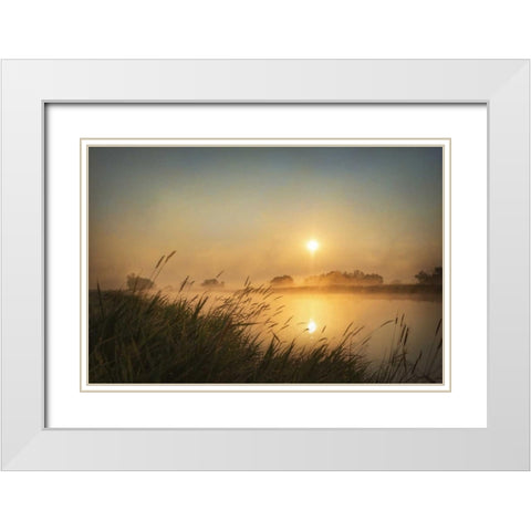 Misty Morning White Modern Wood Framed Art Print with Double Matting by Murdock, Ramona