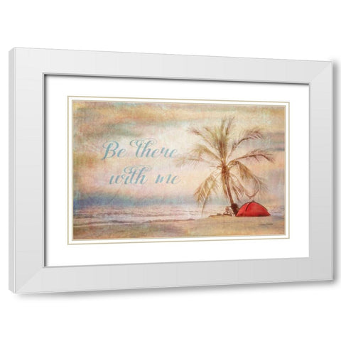 Be There Beach White Modern Wood Framed Art Print with Double Matting by Murdock, Ramona