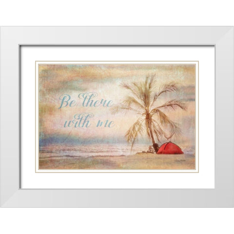 Be There Beach White Modern Wood Framed Art Print with Double Matting by Murdock, Ramona