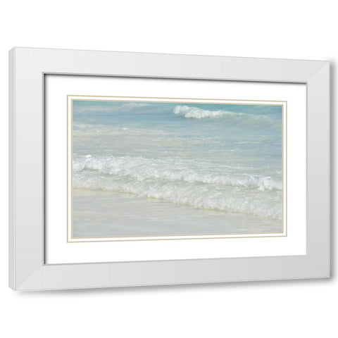 Ocean II White Modern Wood Framed Art Print with Double Matting by Murdock, Ramona