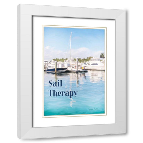 Sail Therapy White Modern Wood Framed Art Print with Double Matting by Murdock, Ramona