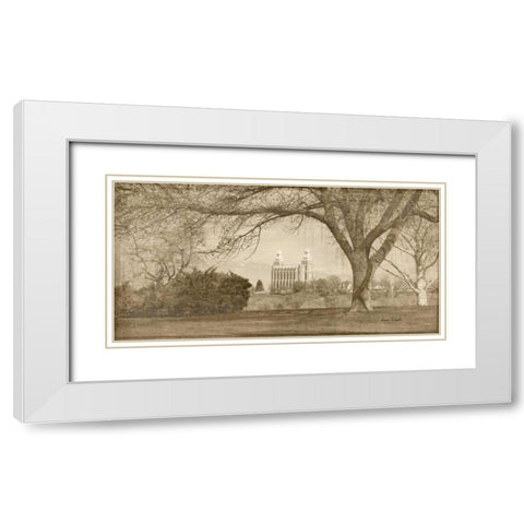Logan Temple II White Modern Wood Framed Art Print with Double Matting by Murdock, Ramona