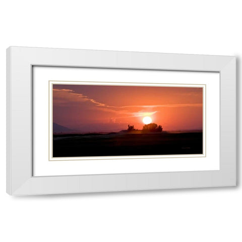 Idaho Sunset White Modern Wood Framed Art Print with Double Matting by Murdock, Ramona