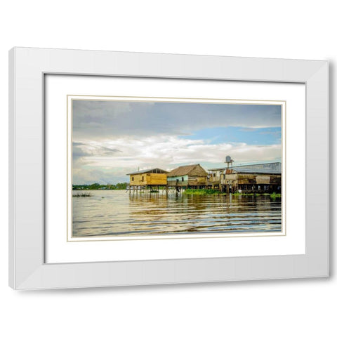 Amazon Beach House II White Modern Wood Framed Art Print with Double Matting by Murdock, Ramona