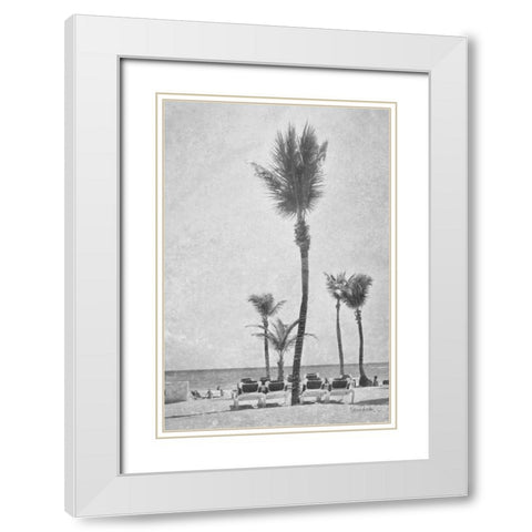 Blue Serenity White Modern Wood Framed Art Print with Double Matting by Murdock, Ramona