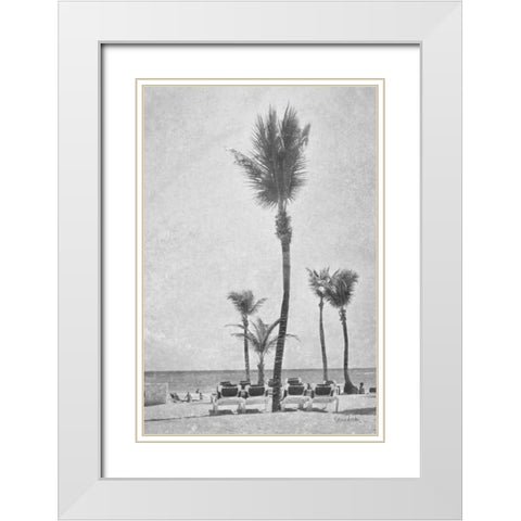 Blue Serenity White Modern Wood Framed Art Print with Double Matting by Murdock, Ramona