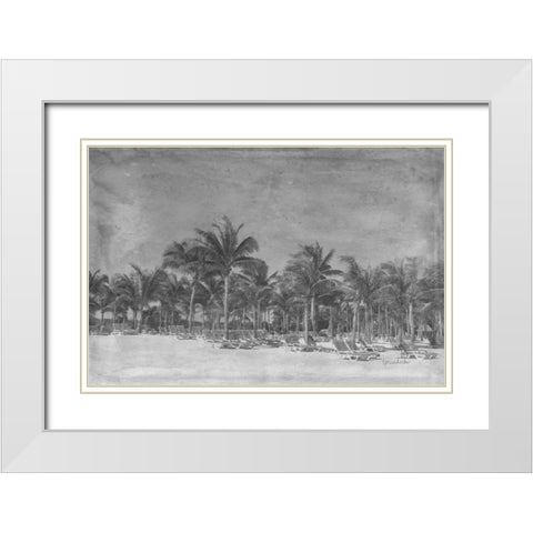 Paradise White Modern Wood Framed Art Print with Double Matting by Murdock, Ramona