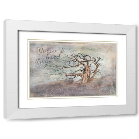 Hard Things White Modern Wood Framed Art Print with Double Matting by Murdock, Ramona