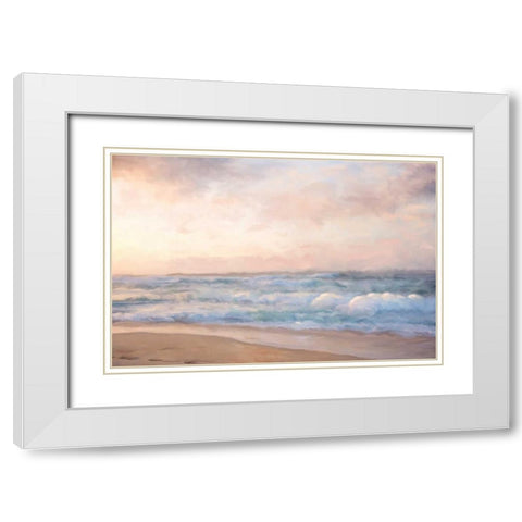 Heavy Seas at Sunset White Modern Wood Framed Art Print with Double Matting by Murdock, Ramona