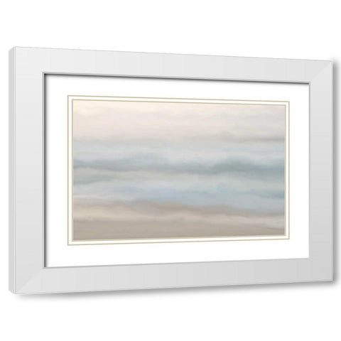 Sand Sea and Sky White Modern Wood Framed Art Print with Double Matting by Murdock, Ramona