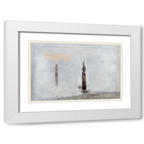 Balance II White Modern Wood Framed Art Print with Double Matting by Murdock, Ramona