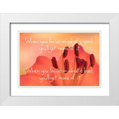 Focus on Good White Modern Wood Framed Art Print with Double Matting by Murdock, Ramona
