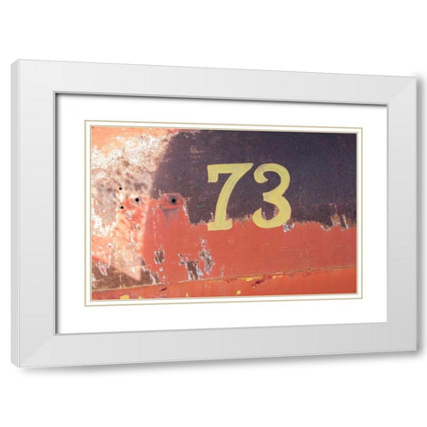 Number 73 White Modern Wood Framed Art Print with Double Matting by Murdock, Ramona