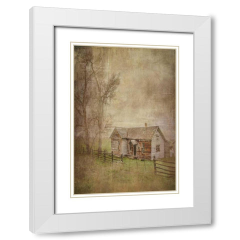Old Homestead White Modern Wood Framed Art Print with Double Matting by Murdock, Ramona