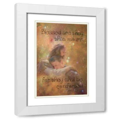 Comfort White Modern Wood Framed Art Print with Double Matting by Murdock, Ramona