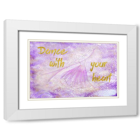Dance White Modern Wood Framed Art Print with Double Matting by Murdock, Ramona