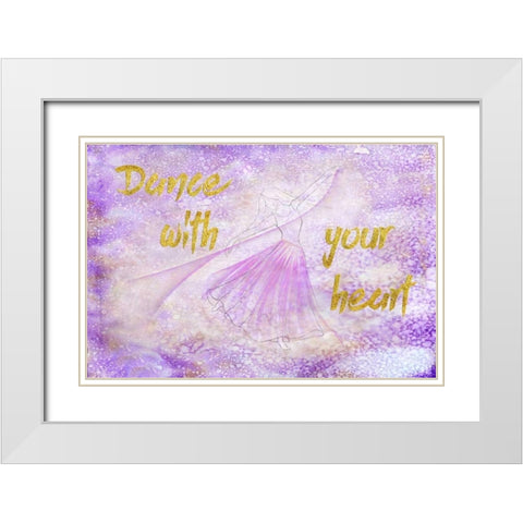 Dance White Modern Wood Framed Art Print with Double Matting by Murdock, Ramona