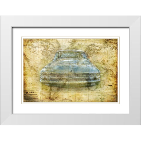 Vintage Mercury White Modern Wood Framed Art Print with Double Matting by Murdock, Ramona