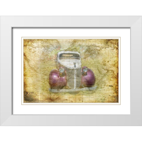 World Traveler White Modern Wood Framed Art Print with Double Matting by Murdock, Ramona