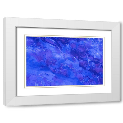Marble Ocean I White Modern Wood Framed Art Print with Double Matting by Murdock, Ramona