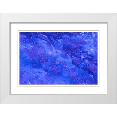 Marble Ocean I White Modern Wood Framed Art Print with Double Matting by Murdock, Ramona