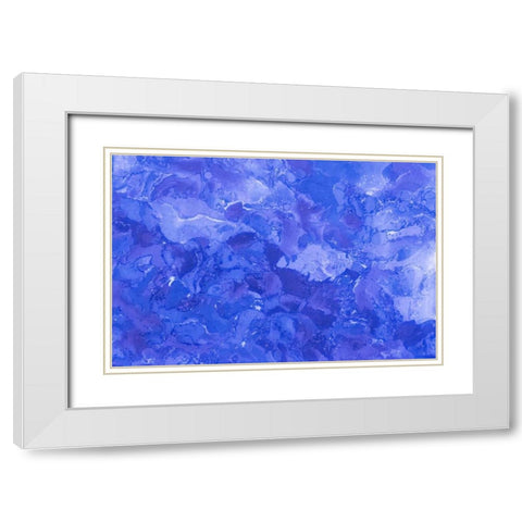 Marble Ocean II White Modern Wood Framed Art Print with Double Matting by Murdock, Ramona