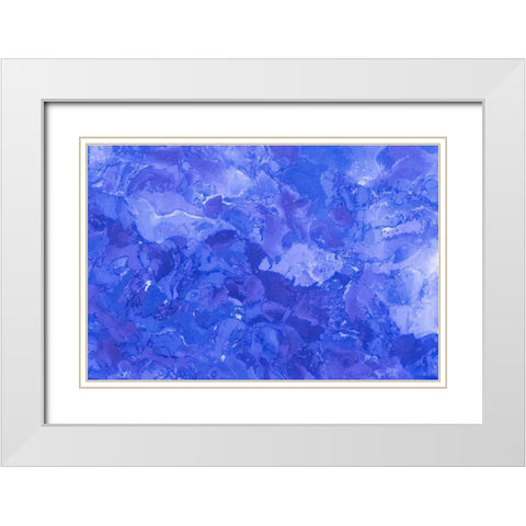 Marble Ocean II White Modern Wood Framed Art Print with Double Matting by Murdock, Ramona