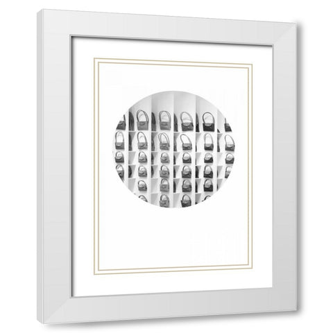 Circle of Purse White Modern Wood Framed Art Print with Double Matting by Murdock, Ramona