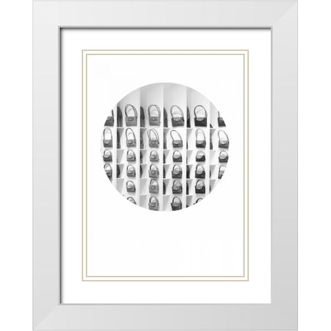 Circle of Purse White Modern Wood Framed Art Print with Double Matting by Murdock, Ramona