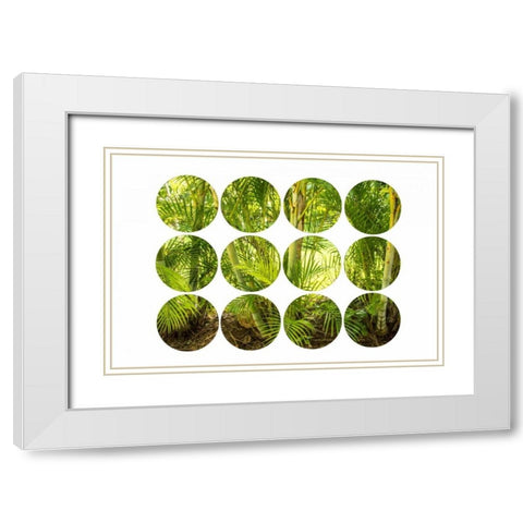 Palm Trees White Modern Wood Framed Art Print with Double Matting by Murdock, Ramona