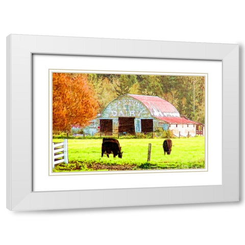 Canettis Dairy White Modern Wood Framed Art Print with Double Matting by Murdock, Ramona