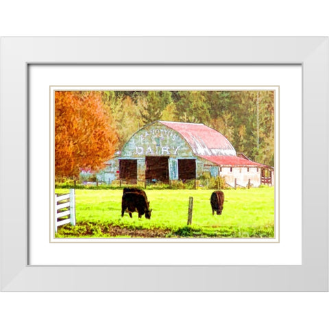 Canettis Dairy White Modern Wood Framed Art Print with Double Matting by Murdock, Ramona