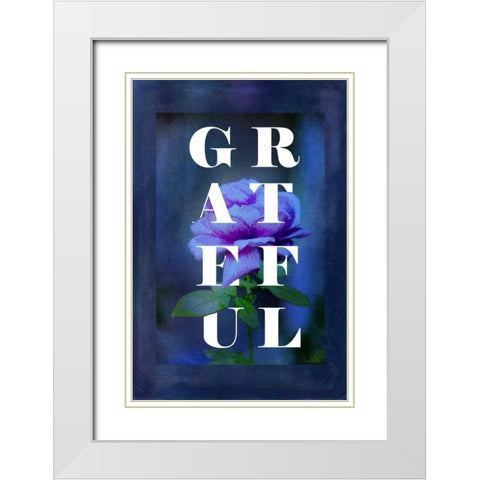 Grateful White Modern Wood Framed Art Print with Double Matting by Murdock, Ramona