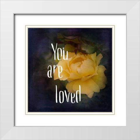 You Are Loved White Modern Wood Framed Art Print with Double Matting by Murdock, Ramona