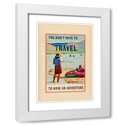 Travel in a Book White Modern Wood Framed Art Print with Double Matting by Murdock, Ramona