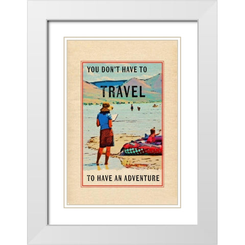 Travel in a Book White Modern Wood Framed Art Print with Double Matting by Murdock, Ramona