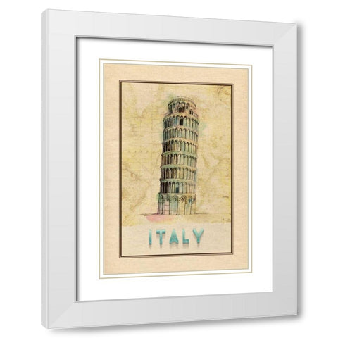 Travel Italy White Modern Wood Framed Art Print with Double Matting by Murdock, Ramona